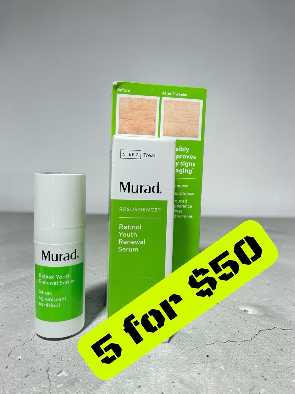 5 ITEMS FOR $50 • MURAD Youth Retinal Serum 10mL TRAVEL $37 MSRP